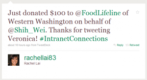 IC FoodLifeline donation